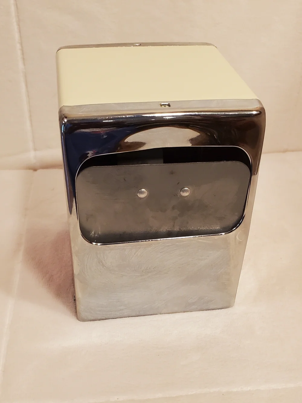 Vintage Coca Cola Red and Cream 'Have a Coke' Metal Napkin Dispenser 5.25x4.5